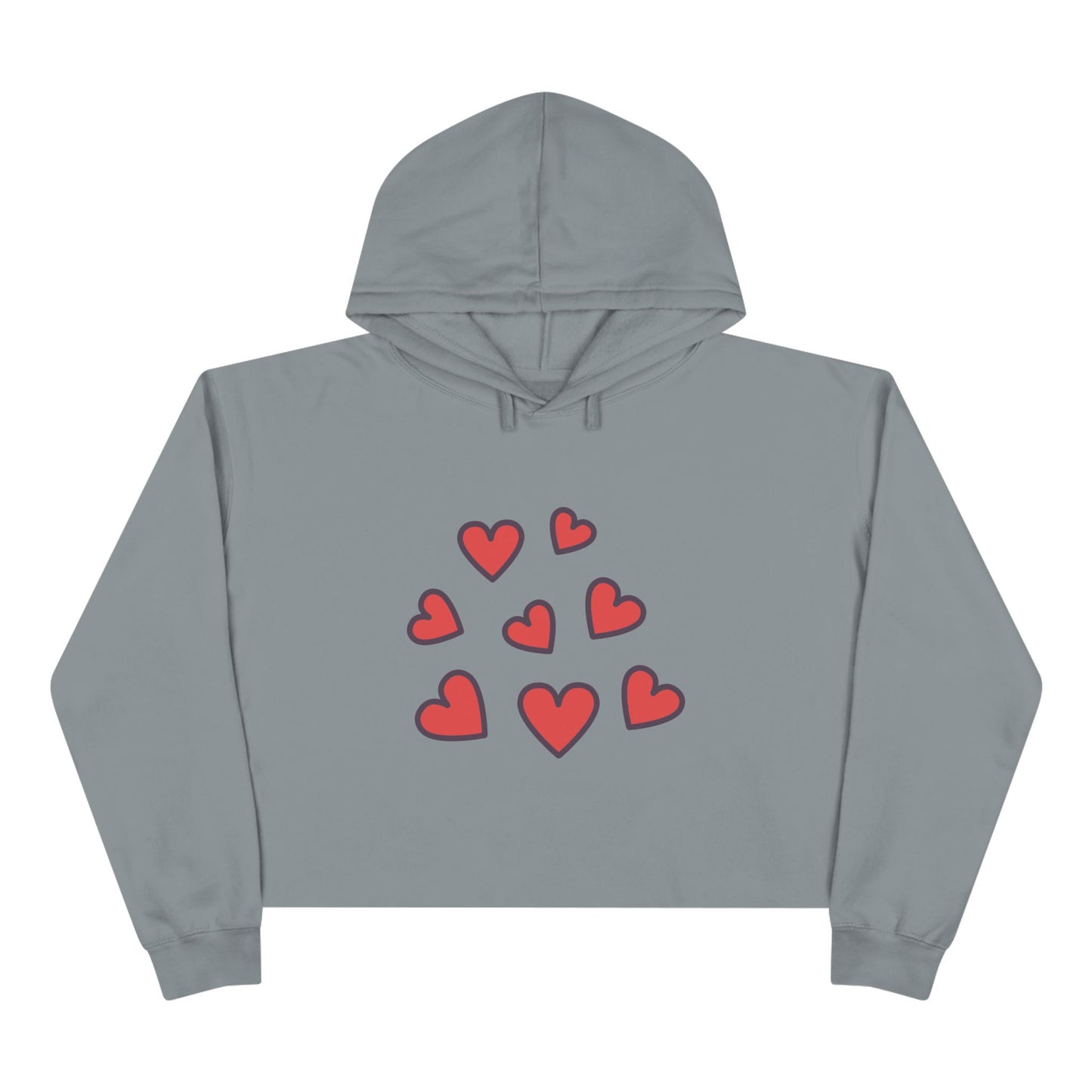 Hearts Crop Hoodie