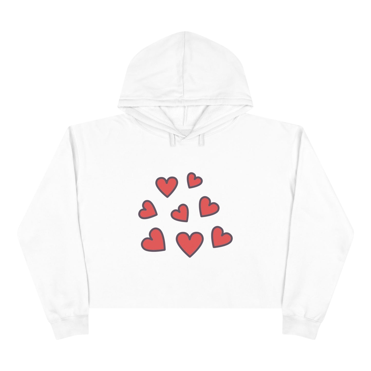 Hearts Crop Hoodie
