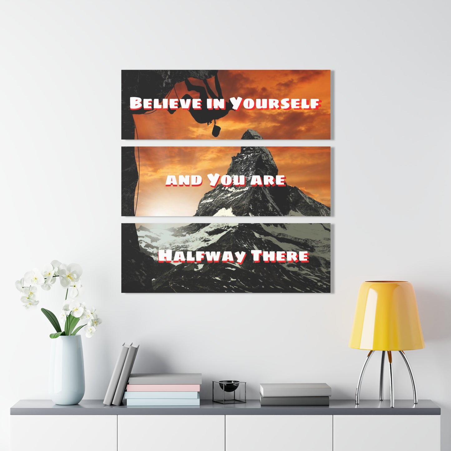 "Believe in Yourself" Three-piece Acrylic Art