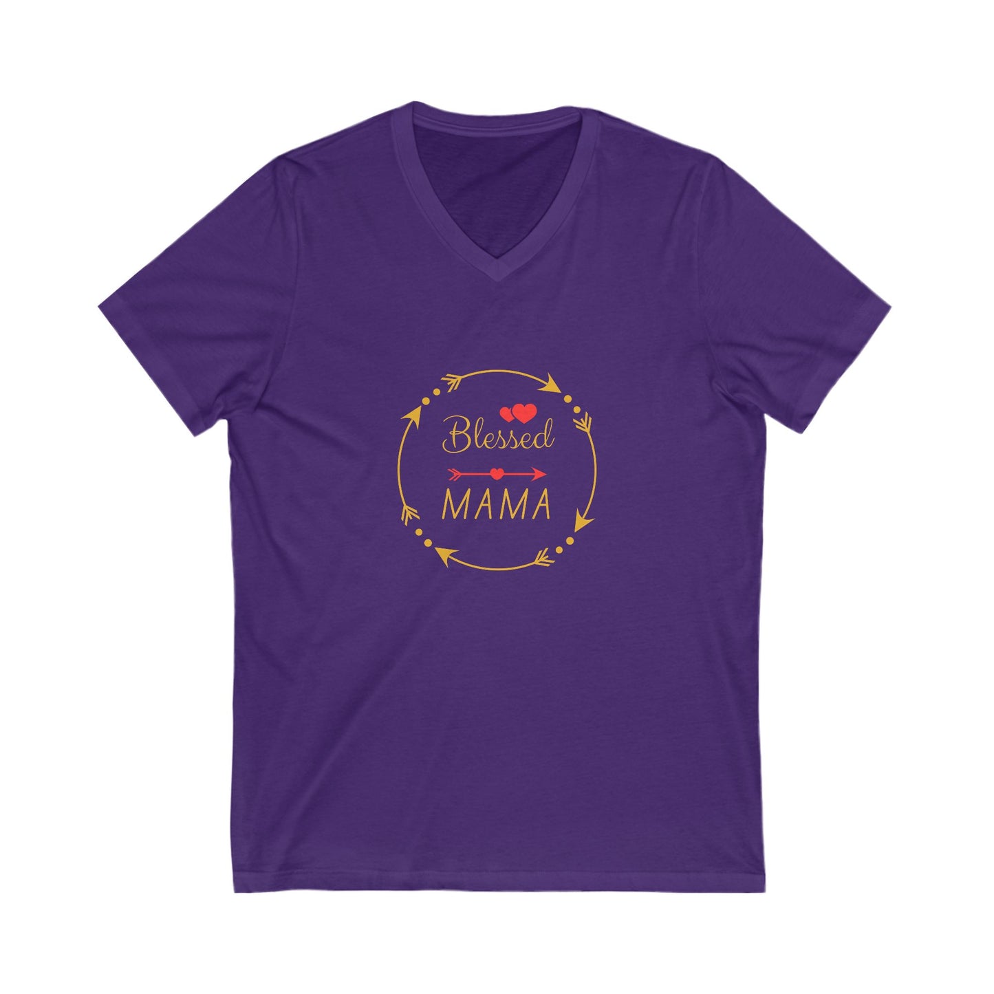 "Blessed Mama" V-neck Tee