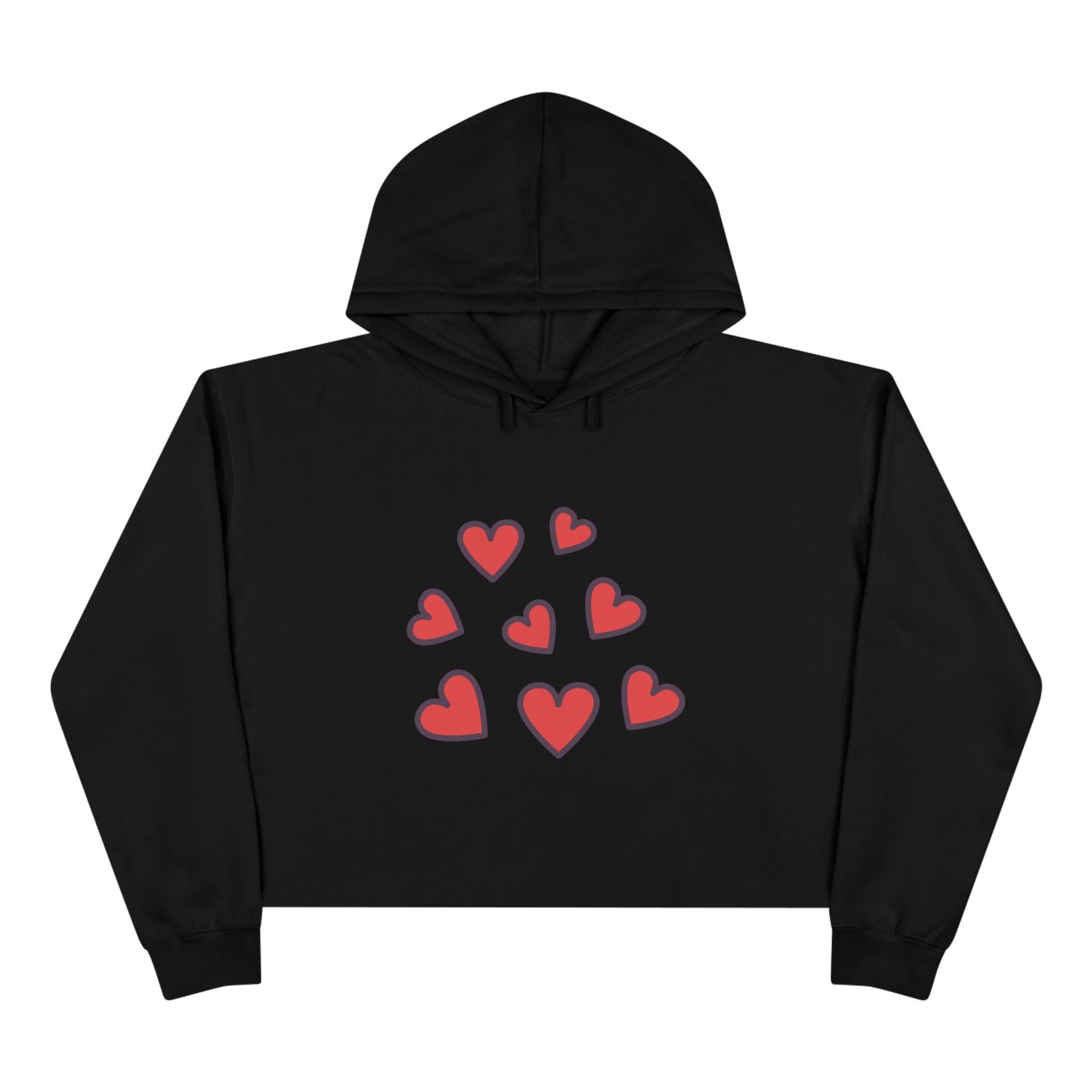 Hearts Crop Hoodie