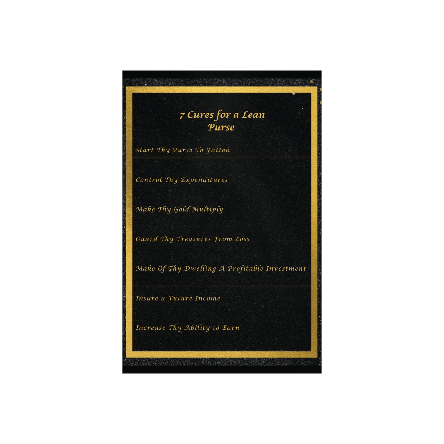 "7 Cures" Wall Art