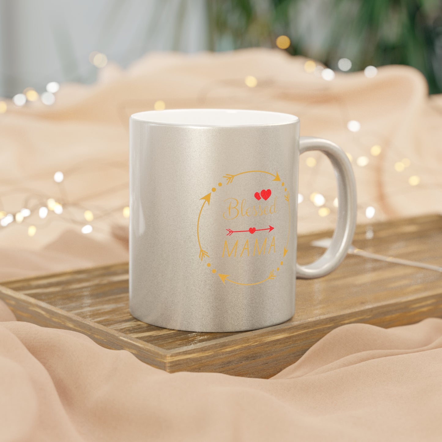 "Blessed Mama" Metallic Mug