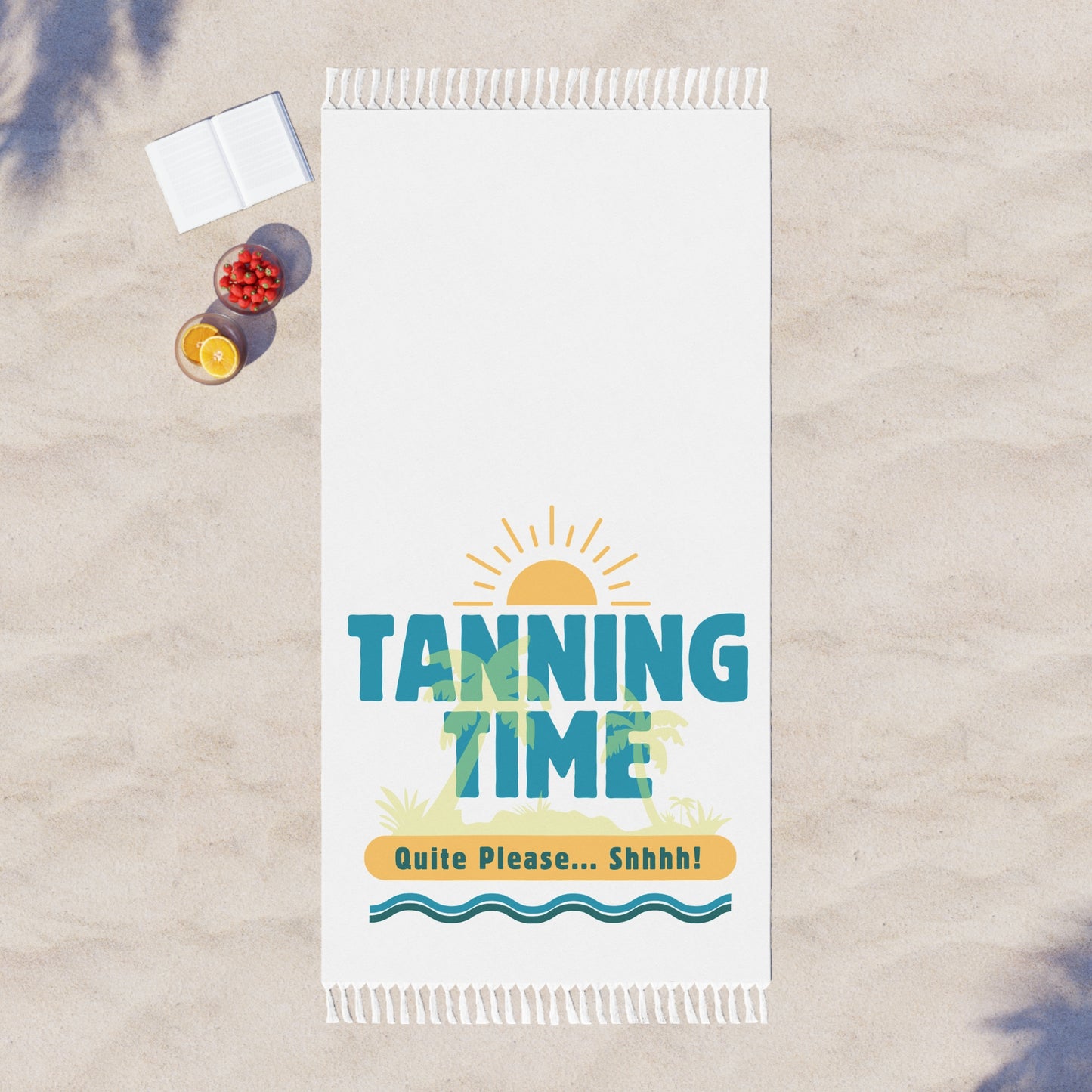 "Tanning Time" Boho Beach Towel