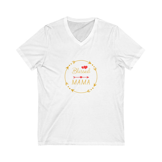 "Blessed Mama" V-neck Tee