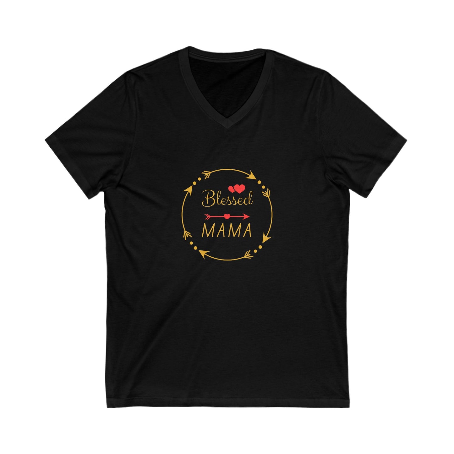 "Blessed Mama" V-neck Tee