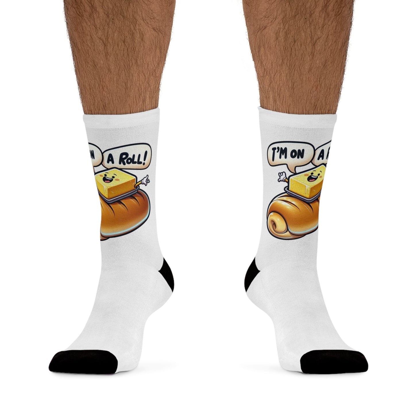 "I'm On A Roll!" Graphic Socks