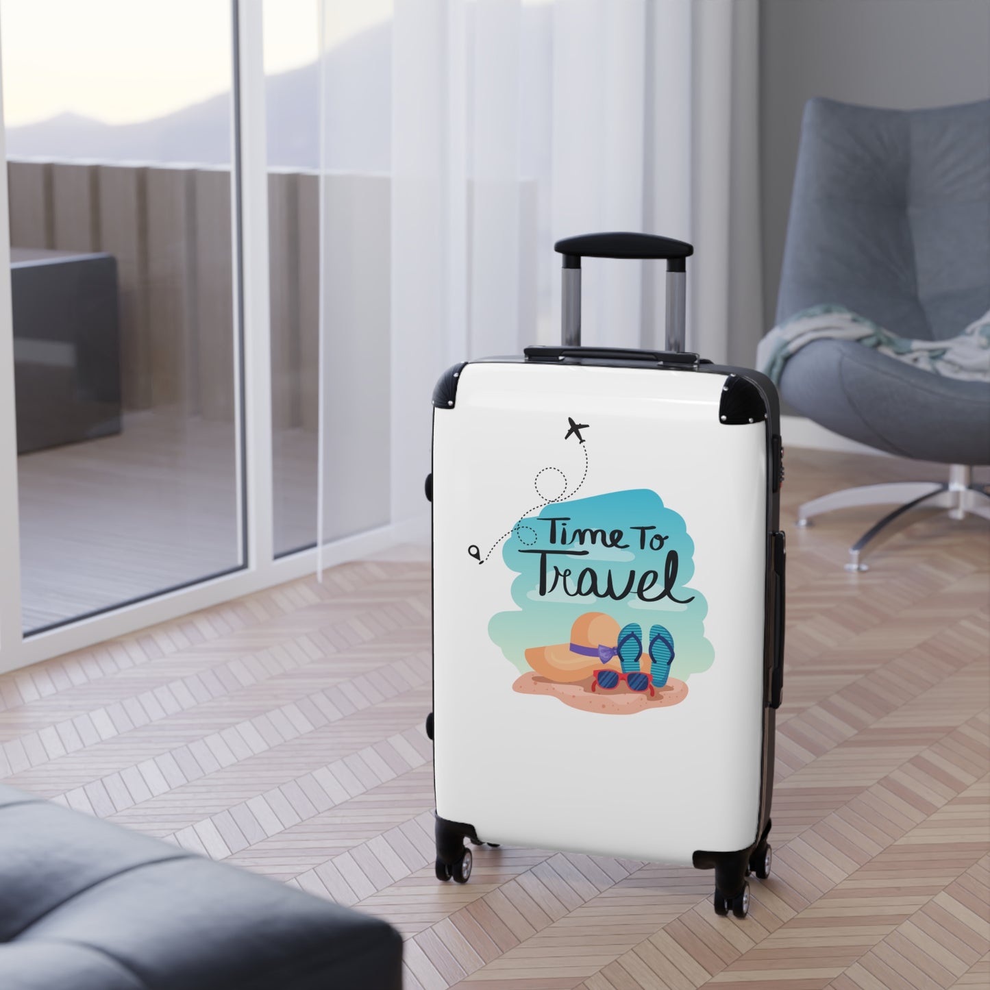 "Time To Travel" Suitcase