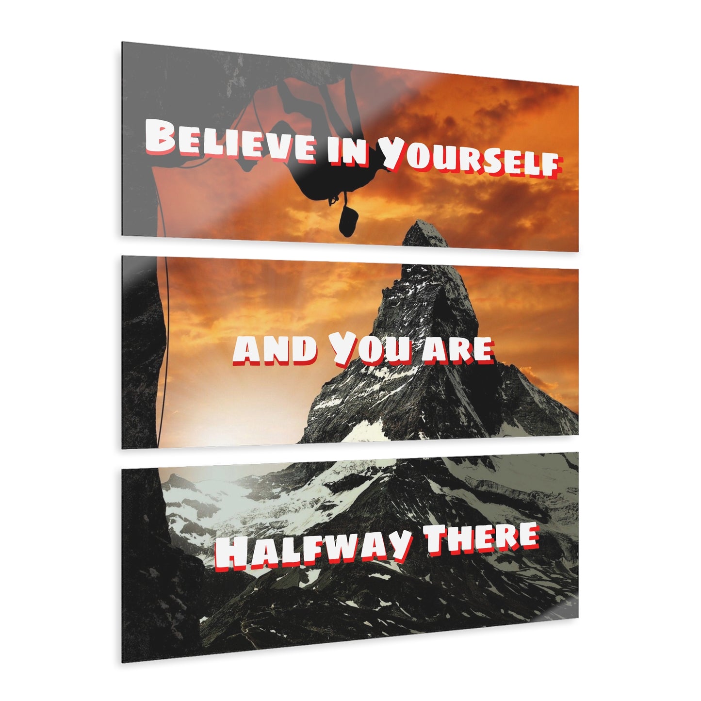 "Believe in Yourself" Three-piece Acrylic Art