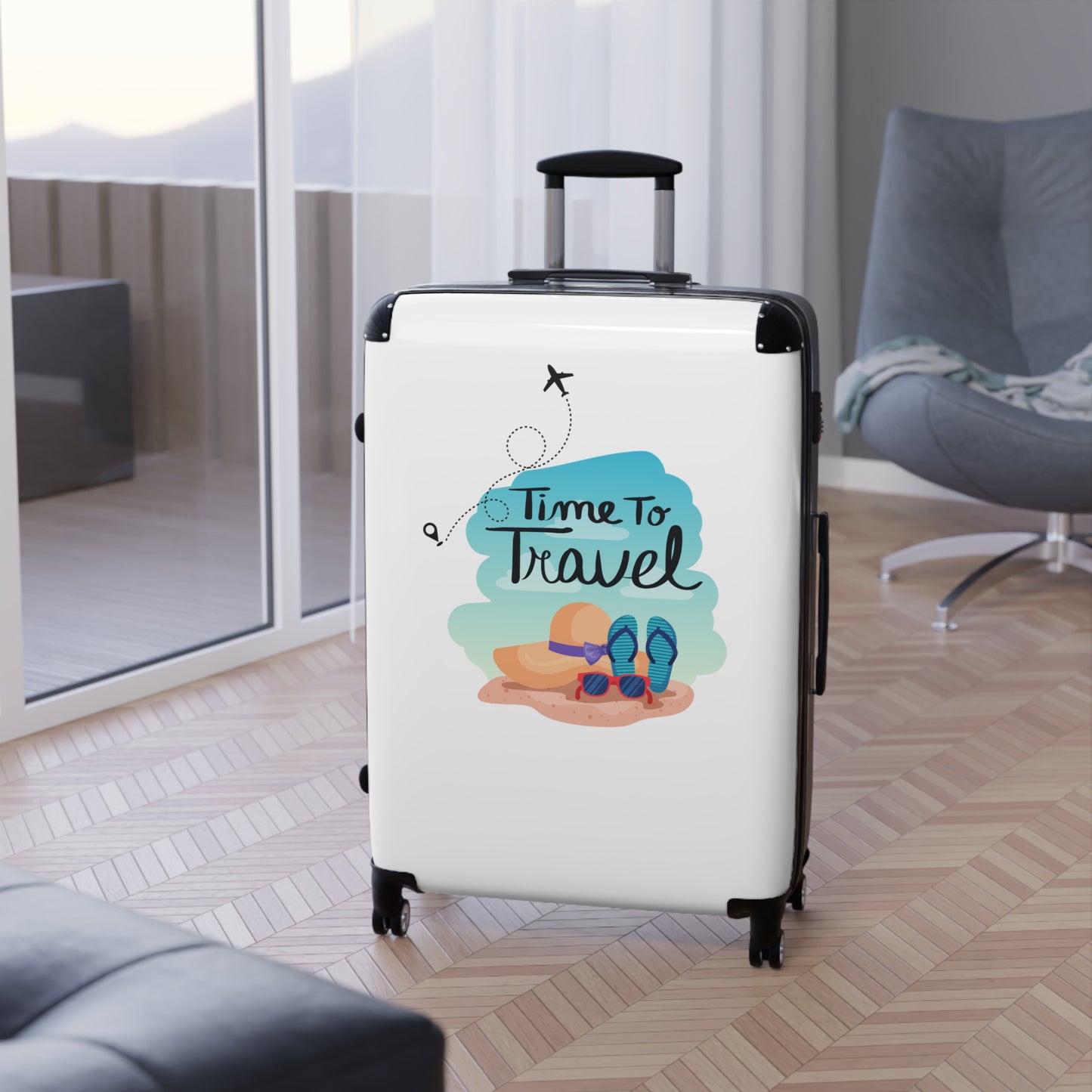 "Time To Travel" Suitcase
