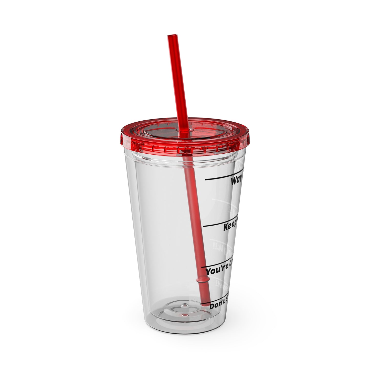 Inspirational Tumbler with Straw - 16oz 'Keep Going!' Motivational Drinkware