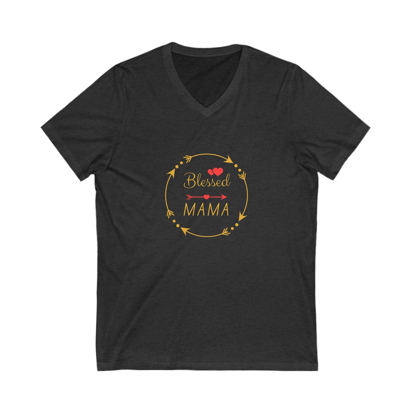 "Blessed Mama" V-neck Tee