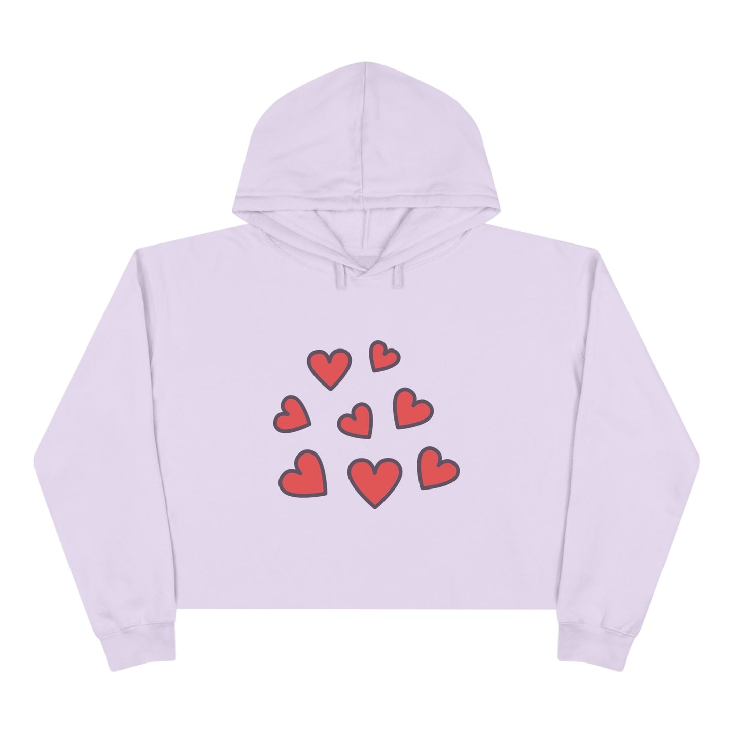 Hearts Crop Hoodie