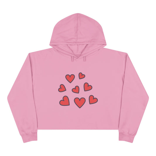 Hearts Crop Hoodie
